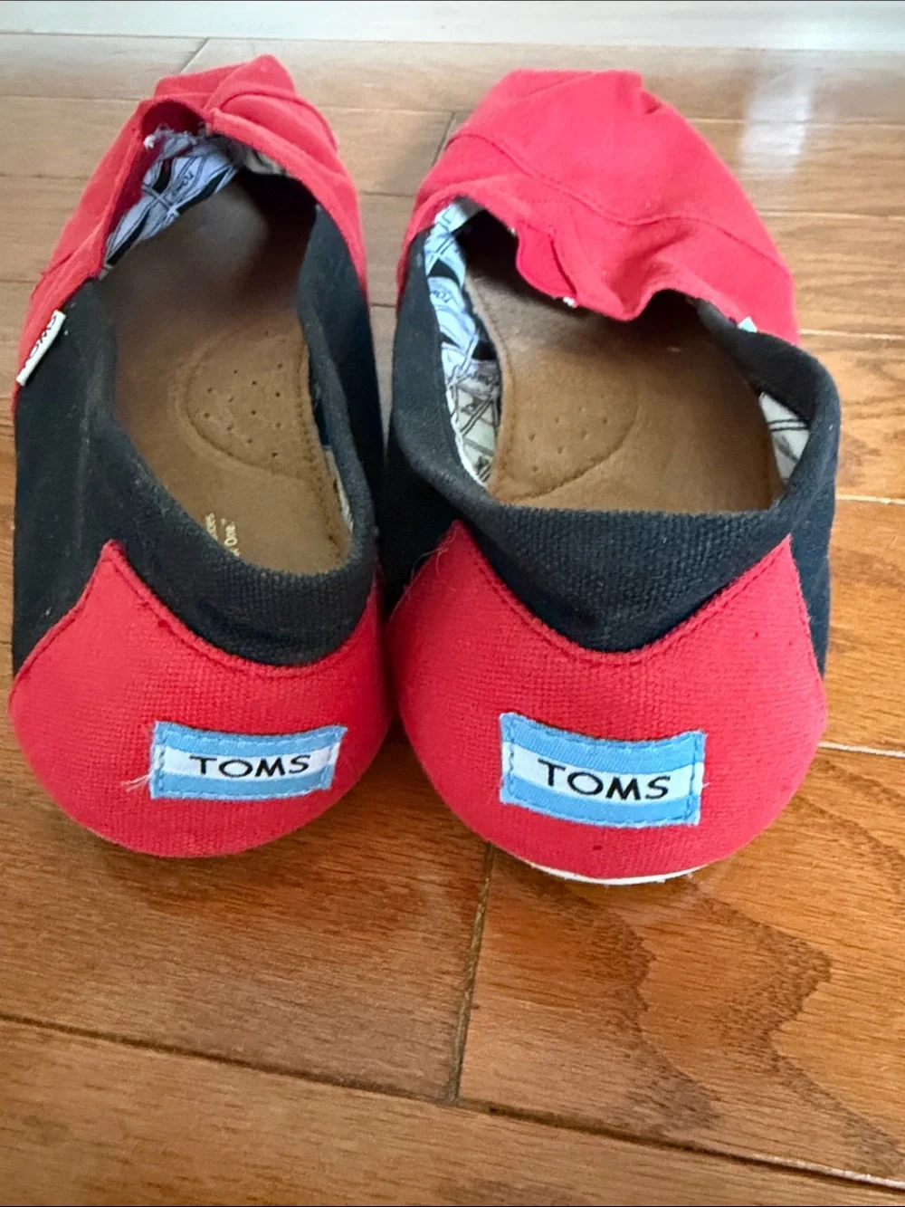 Men’s TOMS Slip-On Shoe Bundle Lot Size 11.5 Plaid Red Black Casual Canvas